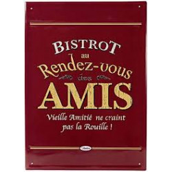 Pancarte métal "Bistrot des...