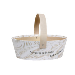 Panier en carton forme ovale
