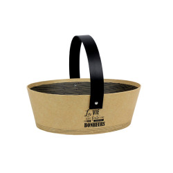 Panier ovale Bonheur