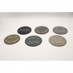 6 Sous-verres Médium rond à...