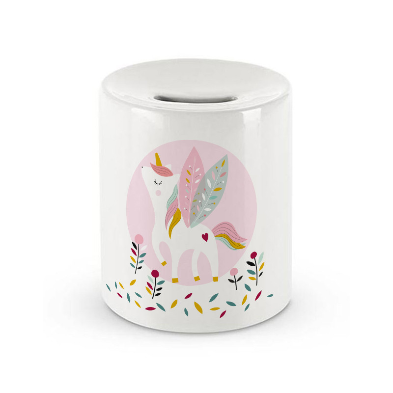 TIRELIRE LICORNE HAUTEUR 18CM